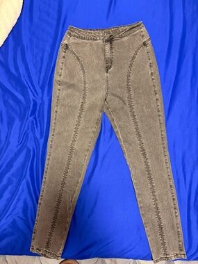 High-Waist Brazilian dark Gray Women’s Jeans - Slim Fit